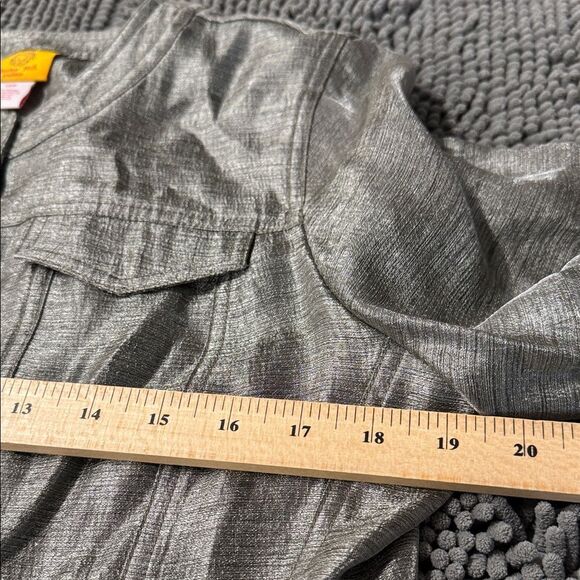 Ruby Rd. Metallic Gray Blazer - Picture 6 of 10